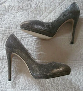 L.K. Bennett Womens Heels Size 41 US 10 Metallic Silver/Gold Pumps Never Worn - Picture 1 of 10