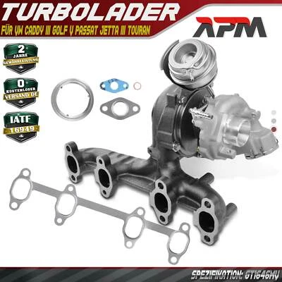 Turbolader für Audi A3 8P VW Caddy III Golf V Passat Jetta III Touran 2.0 TDI - Bild 1 von 4