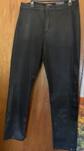 NYDJ Not Your Daughters Jeans Women Size 16 Black Waxed Flattering Made in USA - Picture 1 of 12