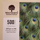 Wentworth Wooden Jigsaw Puzzle Whimsey 500  Piece Peacock Feather By Burdiak