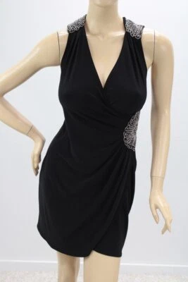 Vestido de cóctel Fredericks of Hollywood M elegante con cuentas adornadas hombros de colección Foto 1 de 4