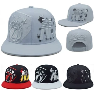 New Jersey Leader Splash NJ Mütze Kappe schwarz weiß rot verstellbar Druckknopflasche neu - Bild 1 von 22