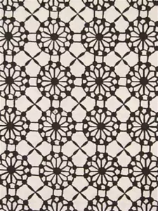 Tapicería para cortinas de molinete de tela de casa Mahal negro blanco - Imagen 1 de 2