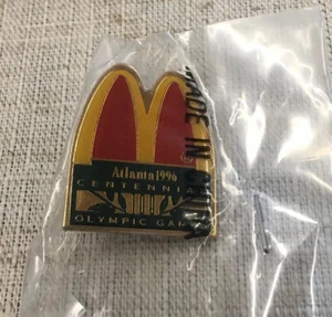 1996 ATLANTA CENTENNIAL OLYMPICS GOLDEN ARCHES MCDONALD'S EMPLOYEE LAPEL PIN - Picture 1 of 8