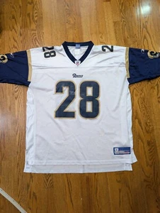 St. Louis Rams Marshall Faulk Reebok Jersey Size 2XL - Worn Numbers on Front - Picture 1 of 5