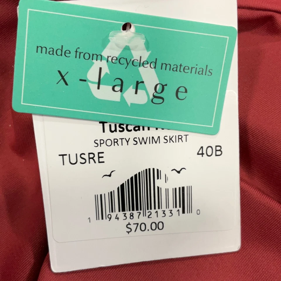 Falda deportiva de natación Sunsets para mujer parte inferior borgoña frente plano talla XL Foto 1 de 4