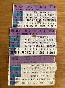 Motley Crue Ticket Stubs 97/98 Minneapolis Minnesota St Paul - Bild 1 von 1