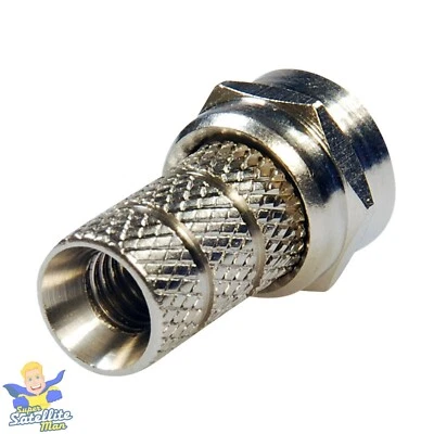 10 X CONECTOR F DOBLE ESCOPETA TWIST ON PARA CABLE COAXIAL DOBLE WF65/CT 63