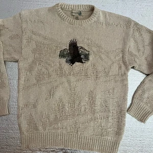 Field Master Beige Flying Eagle Sweater Vintage Pullover Sweater  - Picture 1 of 6