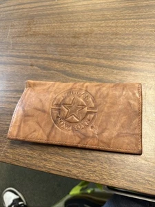 Genuine Leather NFL Dallas Cowboys Checkbook Cover Wallet NFL - Picture 1 of 9