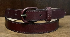 Lady Canterbury Burgundy Glazed Aniline Steerhide Sz 26 3/4”Wide VGUC - Picture 1 of 5
