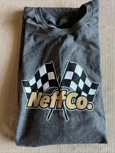 NEFF Checkered Flag Racing NeffCo Graphic Tee T-Shirt Gray Men’s 3XL New No Tags - Picture 1 of 3