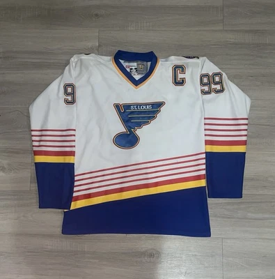 Vintage Wayne Gretzky St Louis Blues Hockey Jersey CCM #99 Used Size XL NHL - Image 1 of 4