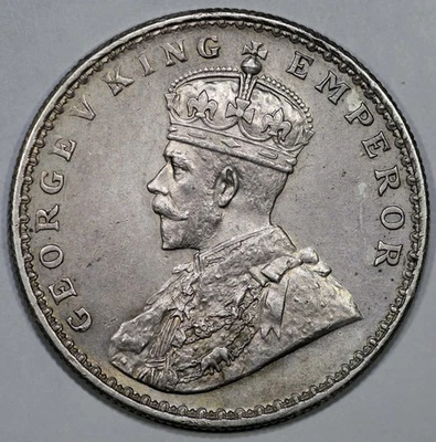 India 1911 - 1 rupia británica, Bombay Mint, "Pig Elephant" Foto 1 de 2