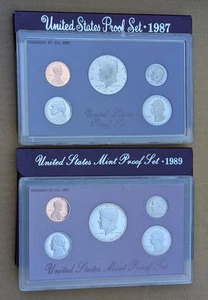 1987 & 1989 United States Mint Proof Sets OGP Orignal Box and COA Included - Picture 1 of 1