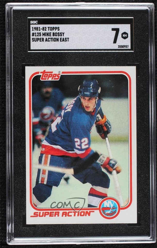 1981-82 Topps Mike Bossy #125E SGC 7 HOF - Image 1 of 2