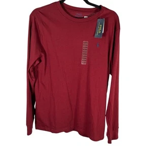 Polo Ralph Lauren Boys Long Sleeve T-Shirt Red Size XL 18-20 Crewneck Cotton - Picture 1 of 13