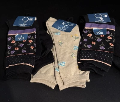 Calcetines para mujer Nine West SEIS pares por encima del tobillo NUEVO Foto 1 de 4