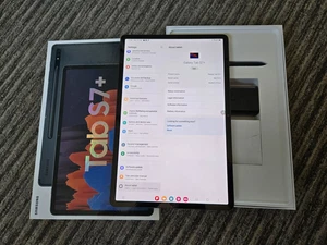 Samsung Galaxy Tab S7+ Plus (SM-T970), WiFi 12.4, Black, Excellent Condition - Afbeelding 1 van 2