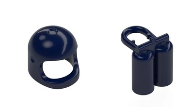 Nuevo LEGO Azul Oscuro (Azul Tierra) Clásico Espacio - Casco y tanques de aire Foto 1 de 4