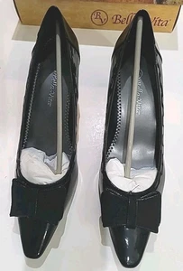 Bella Vita Presto schwarze Absätze mit Schleife vorne Größe 12M neu im Karton - Bild 1 von 6