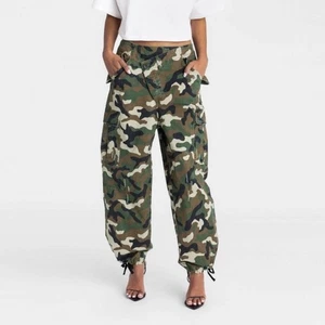 NWT KBB by Kahlana Mid-Rise Straight Leg The Cargo Jogger - Camo - Small - Picture 1 of 11