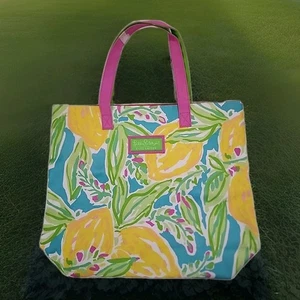 Lilly Pulitzer X Estee Lauder Canvas Tote Bag Beach Summer Spring Shoulder Bag - Picture 1 of 13