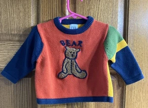 Vintage Baby Gap Bear Baumwolle Strick Pullover 6-12 Monate UNISEX - Bild 1 von 4