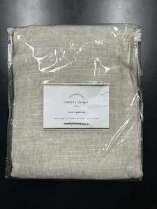 Pannello tenda lino smerigliato fienile ceramica farina d'avena beige 84x100 fodera cotone - Foto 1 di 7