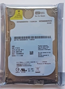 WD5000BMVW-11AMCS4 DCM EBCTJVB SN WXF1Exxxxxx 29 JUL 2011 Malaysia - Afbeelding 1 van 1