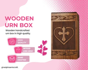 Wooden Urns for Human Ashes Adult Cremation Urns for Adult Ashes Funeral Urns - Picture 1 of 9