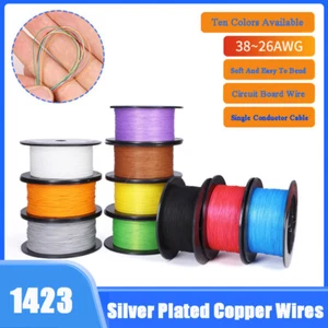 Single Conductor Cable Wire 24AWG - 38AWG Extra Fine Silver Plated Copper Wires - Picture 1 of 12