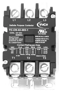 Definite Purpose 40A 3P 24V AC co FLA Air Conditioning CONTACTOR FITS 42CF35AJ - Picture 1 of 4