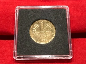 1 DM Deutsche Mark 24 Karat vergoldet Münze Coin Geschenk Geburtstag - Bild 1 von 2