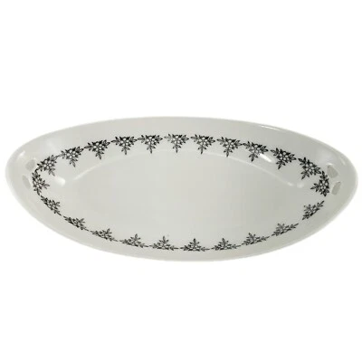 Керамический наряд мне блюдо овальный белый поднос цветочный рождественский праздник 11 «x 5,5» - Изображение 1 из 4
