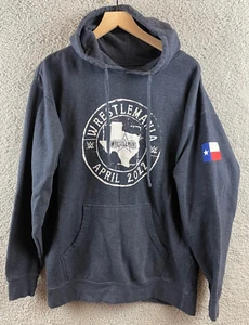 WWE Wrestlemania Herren XL Blau Kapuzen Sweatshirt Texas Flagge 2022 Authentic - Bild 1 von 6