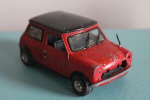 Polistil 5” MINI COOPER Diecast Vintage RED Car 1/25 1973 Rare No:582 RALLY 