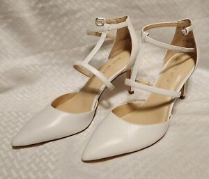 Nine West | White Marlo T-Strap D'Orsay Pump Size 8.5 