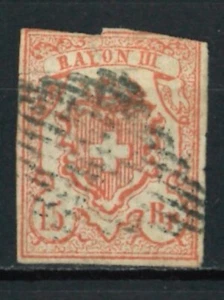 SWITZERLAND HELVETIA 1852 Inscription RAYON III - USED - Picture 1 of 2