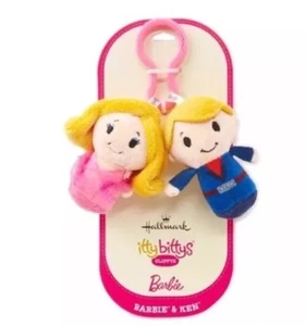 Barbie und Ken süßer Plüsch Clippys Schlüsselanhänger Rucksack Hallmark Itty Bittys NEU - Bild 1 von 5