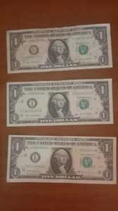 3 notes fancy serial dollar with birhday note - Picture 1 of 1