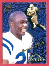 1999 PACIFIC AURORA (FB) Marshall Faulk ST. LOUIS RAMS CARD #119 HALL OF FAMER