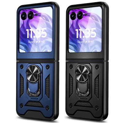 For Motorola Moto Razr 2024 / Razr + PLUS 2024 Case Ring Stand Protector Cover - Image 1 of 4