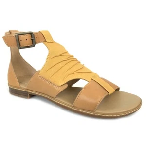 Timberland Women's Cherrybrook Yellow Leather Sandals A25D2 - Picture 1 of 6