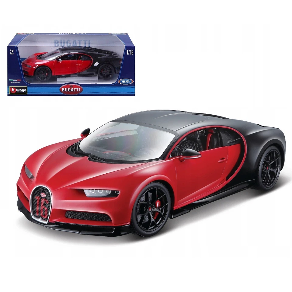 BUGATTI CHIRON SPORT Scala 1:18 Modellino Auto Metallo Bburago Collezione - Immagine 1 di 4
