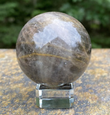  Black Moonstone Sphere Stand  Intuition Mystery 28987E