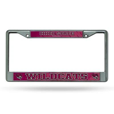 Cal State Chico Wildcats Chrome Metal License Plate Frame - Image 1 of 4