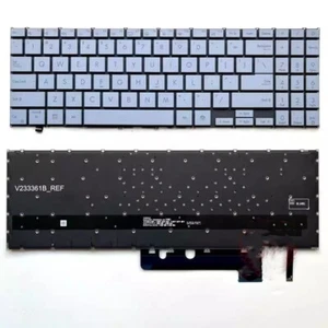 Nuevo Para ASUS Vivobook S15 Pro15 S5506M M5506U S5507Q EE. UU. Teclado Retroiluminado Plateado - Imagen 1 de 1