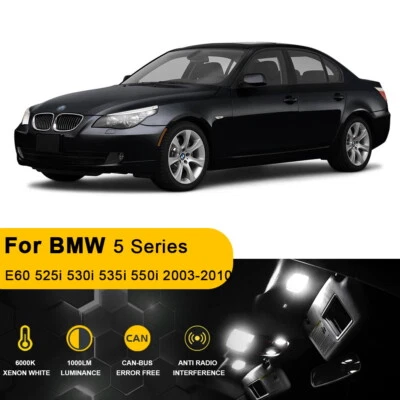 LED Interior Light For BMW 5 Series E60 525i 530i 535i 2003-2010 Package Kit 21X - Image 1 of 4