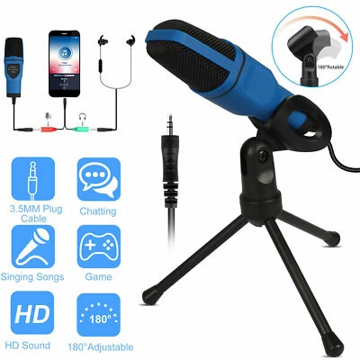Microphone Recording Studio Audio Omnidirectional Condenser Mic fit for PC Phone - Image 1 of 4